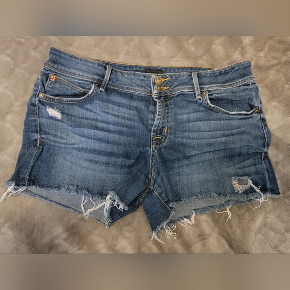 Hudson Jeans Pants - Hudson Jeans Blue Distressed Jean Shorts